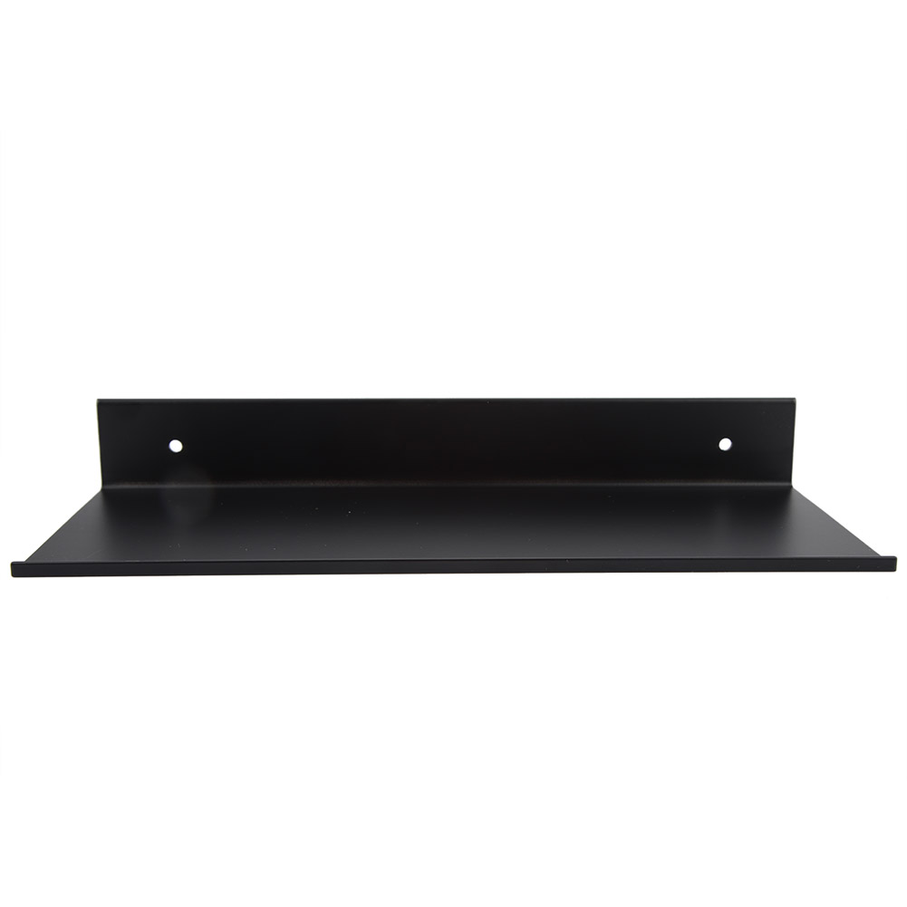 Schwarzes, Einlagiges Badezimmerregal Aus Mattem Aluminium (40 Cm)