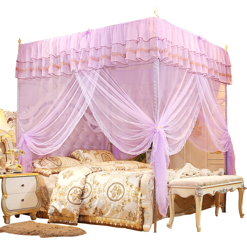 Luxuriöses Prinzessinnen-himmelbett, Vorhang, Moskitonetz, Bettwäsche (m)