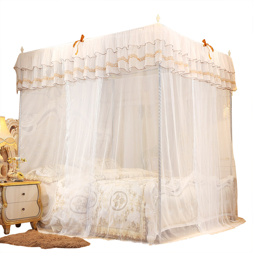 Luxuriöses Prinzessinnen-himmelbett, Vorhang, Moskitonetz, Bettwäsche (s)