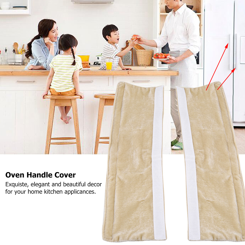 Kühlschranktürgriffabdeckungen, Rutschfeste Ofenhandschuhe Für Küchengeräte (beige)
