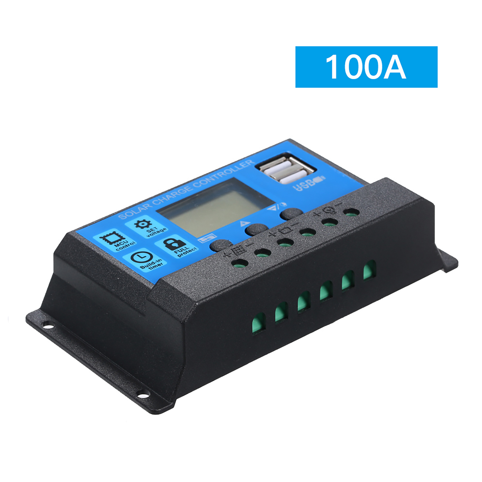 100a 12v / 24v Solarladeregler Mit Pwm-smart-regler Und Usb 5v 2,5a