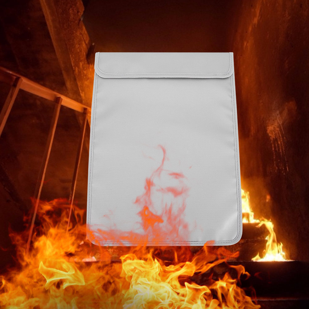 38 X 28 Cm Faltbare, Wasserdichte Und Feuerfeste Tasche Mit Reißverschluss Zur Aufbewahrung Von Akten Und Dokumenten