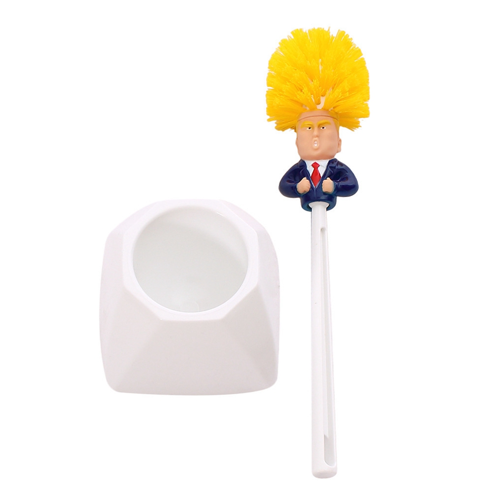 Tragbares Doppel-toiletten-handbürsten-set Mit Halter (04)