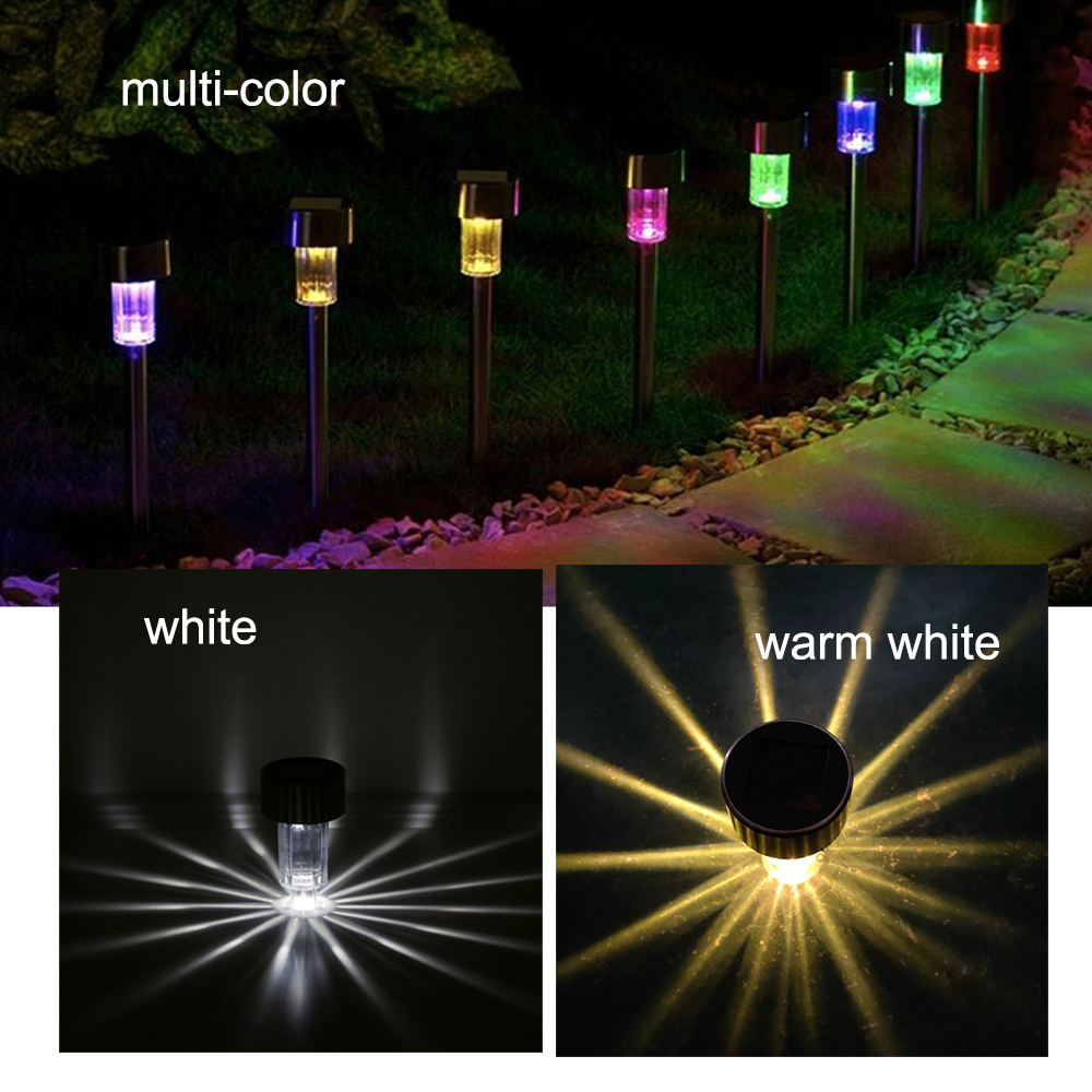 Solarbetriebene Led-gartenleuchte Mit Edelstahlgriff Für Gartenwege, Gärten, Höfe Und Terrassen (1 Stück, Weiß)