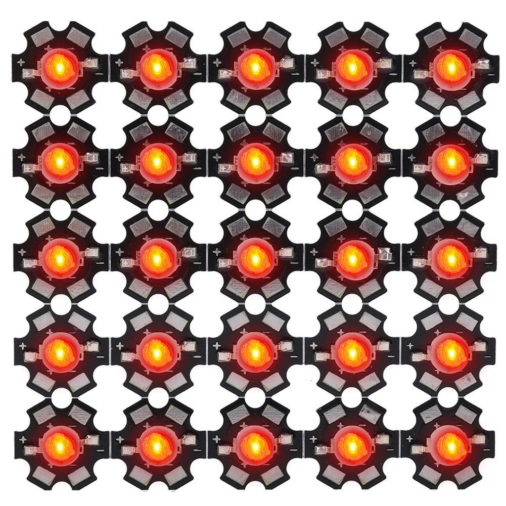 Leistungsstarke 3-w-led-lampenperlen, Emitterdioden-chips Für Diy-beleuchtung, Rot