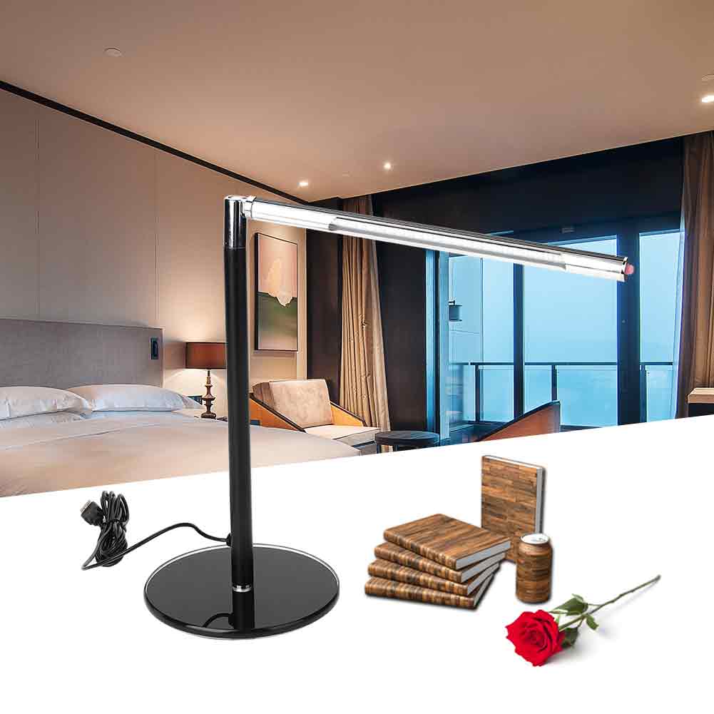 5 V Dc, 4,5 W, Led-tischleuchte Mit Usb-ladefunktion, Faltbar, Schreibtischlampe Für Schlafzimmer, Zum Lesen Und Lernen, Schwarz