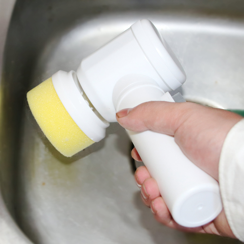 Elektrische 5-in-1-reinigungsbürste, Magischer Batteriebetriebener Schrubber Für Küche, Bad, Badewanne, Dusche, Fliesen, Teppich, Bidet Und Sofa