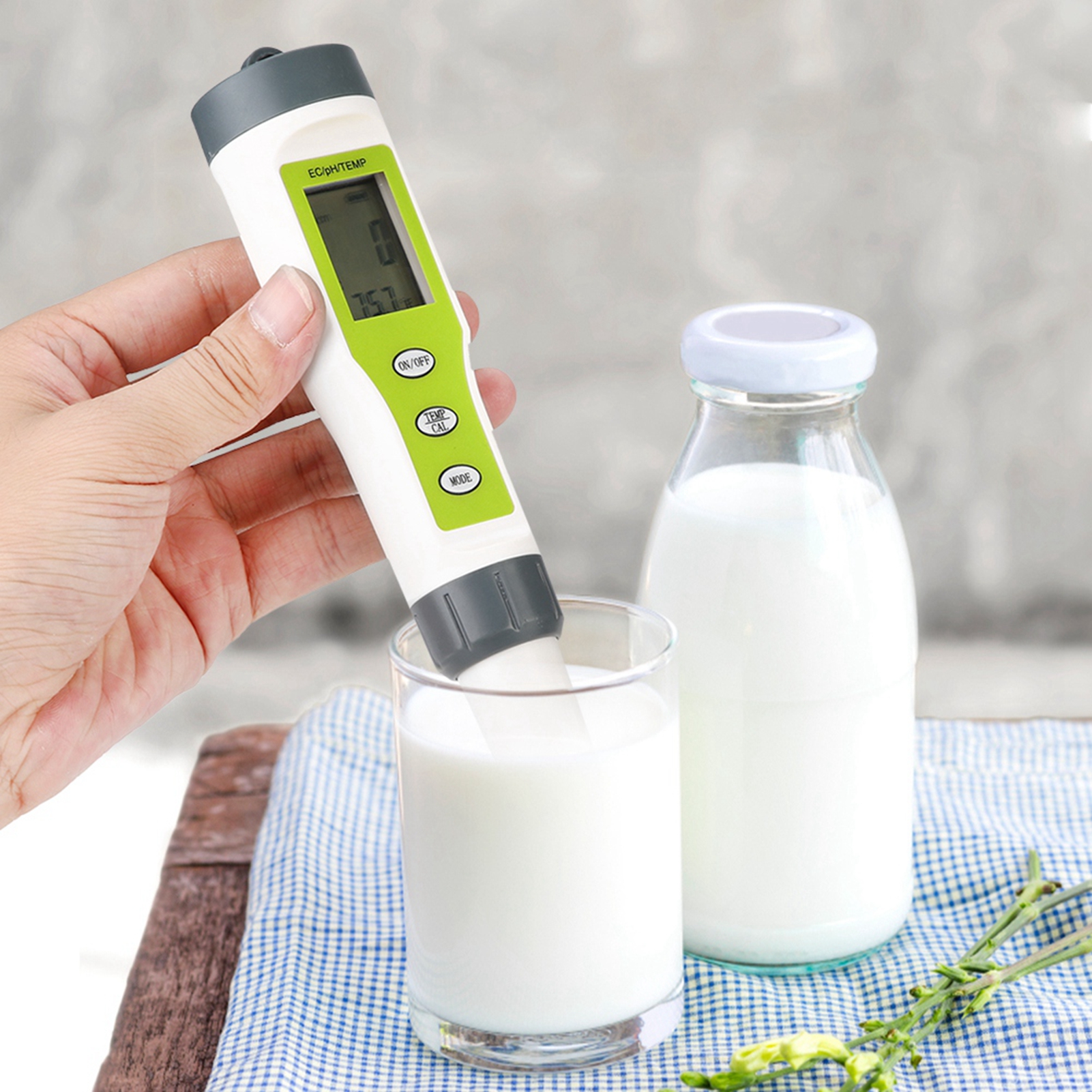 3-in-1 Tragbares Digitales Messgerät Für Ec, Ph Und Temperatur – Wasserqualitätstester Und Reinheitsstift