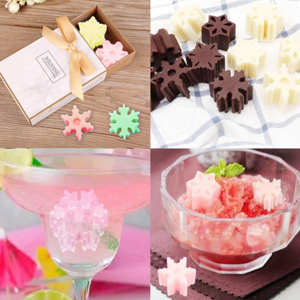 Silikon-schneeform Mit 12 Mulden, Diy-kuchenform Zum Backen Von Fondant, Cupcakes Und Desserts, Blau