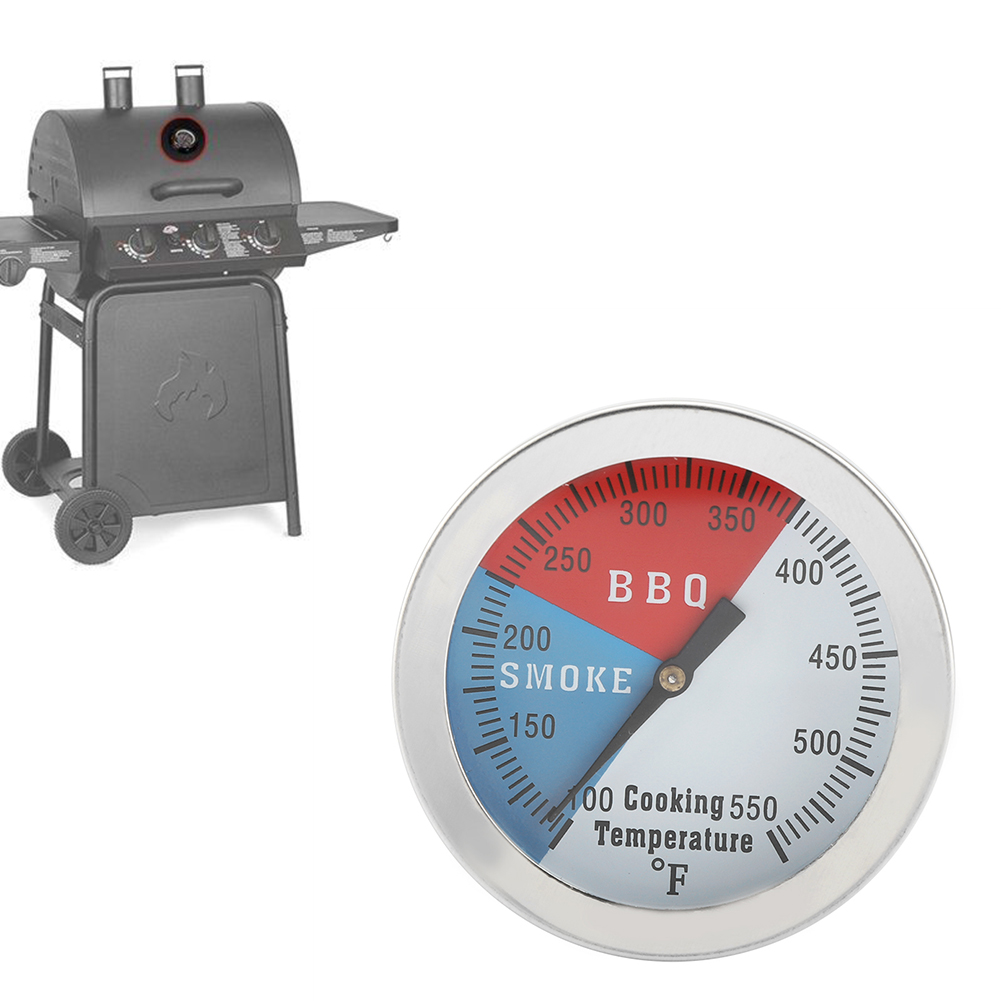 Grillthermometer Aus Edelstahl Mit Runder Kuppel, 100-550°f, Für Grills Und Backöfen