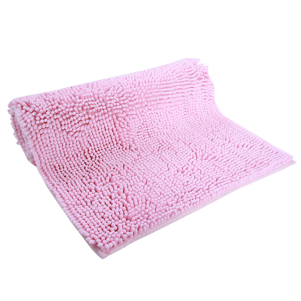 Rutschfester, Wasserabsorbierender Chenille-teppich Für Bad Und Wohnzimmer (rosa)