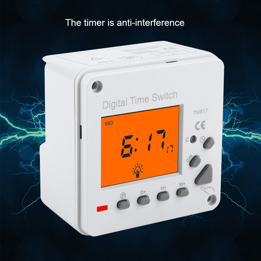 Digitaler, Langlebiger Und Programmierbarer Intelligenter Steuerschalter Mit Hintergrundbeleuchtung (110 V)
