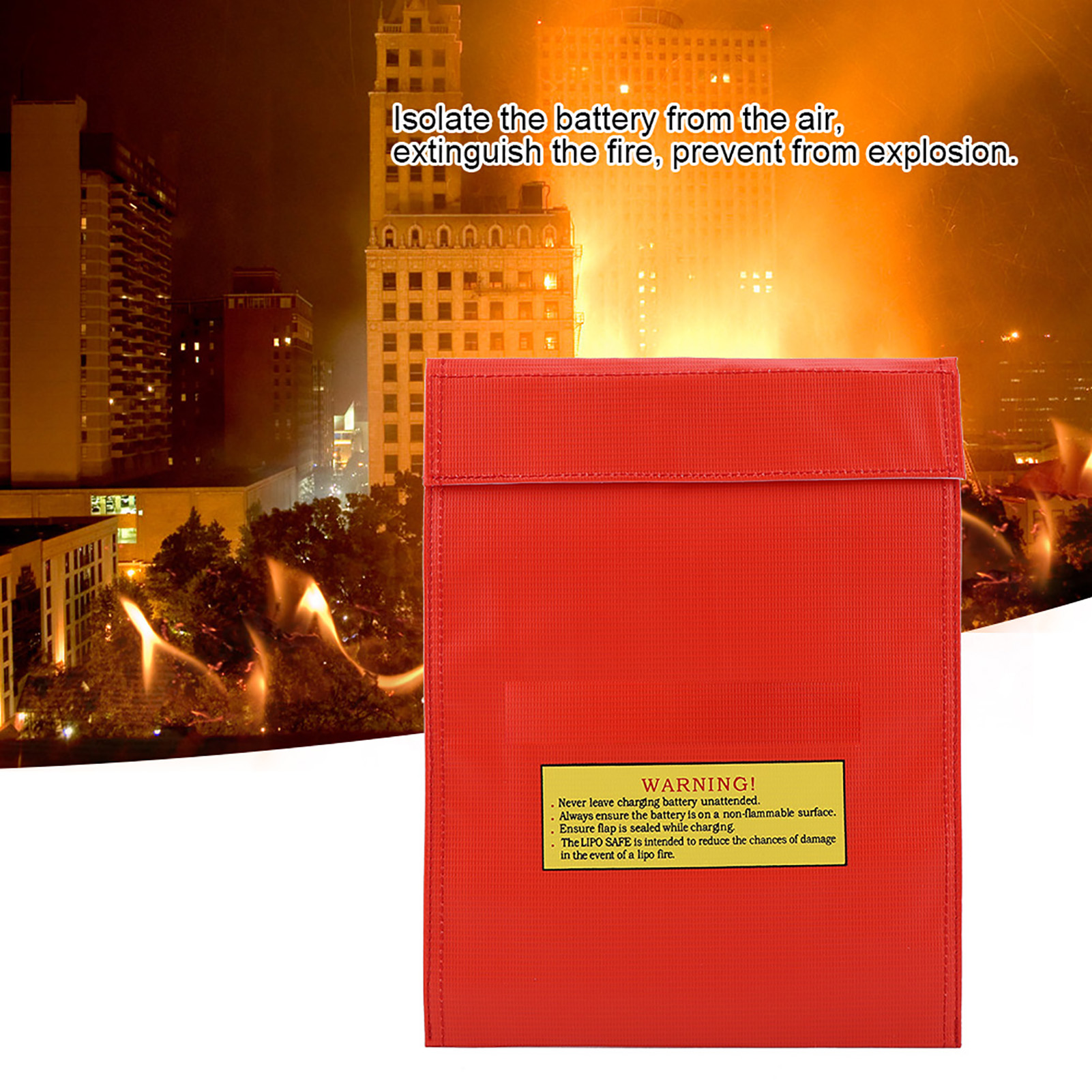 Feuerfeste Tasche Für Lipo-akkus, Tragbare Ladetasche In Zwei Größen (rot L)