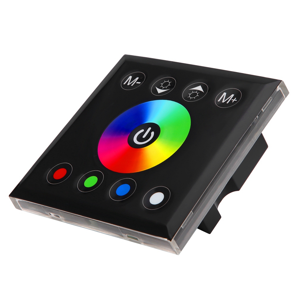 Wandmontierter Rgbw-led-touchpanel-controller/dimmerschalter Für Led-streifen, Schwarz