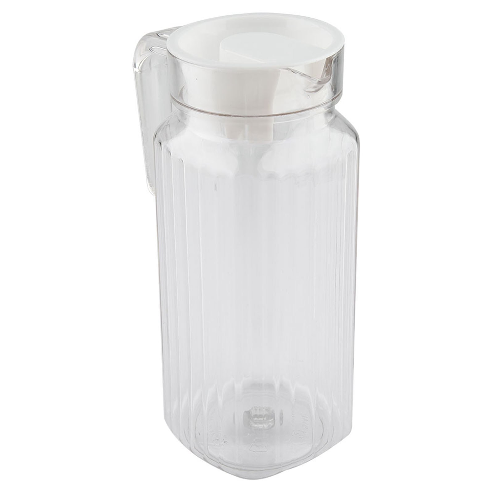 800 Ml Acryl-saftflasche, Transparent, Gestreift, Mit Deckel, Für Eiskaltes Wasser Und Säfte, Ideal Für Bars Und Den Gebrauch Zu Hause.
