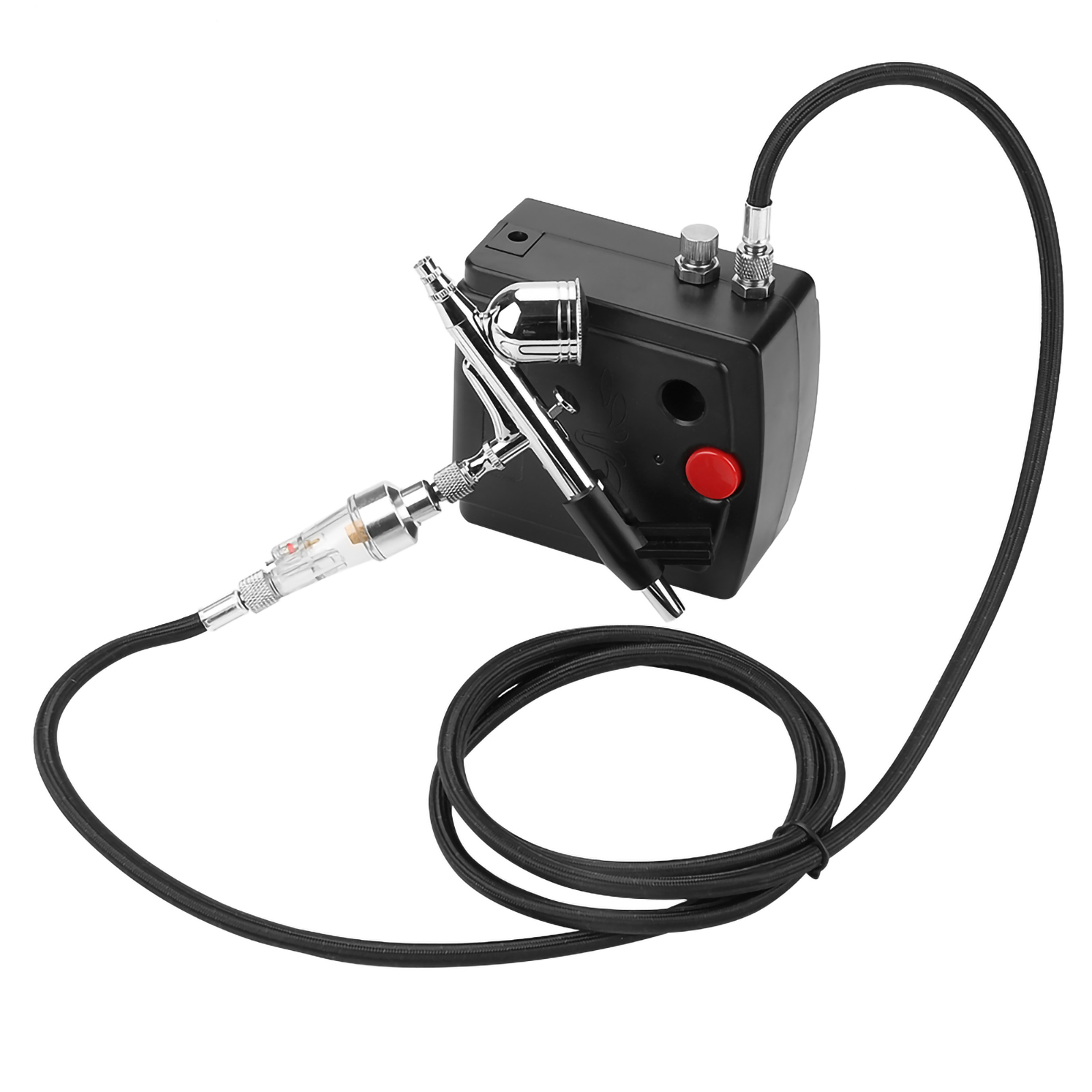 0,2-mm-doppelwirkungs-airbrush-set, Schwarze Pumpsprühpistole G-130a