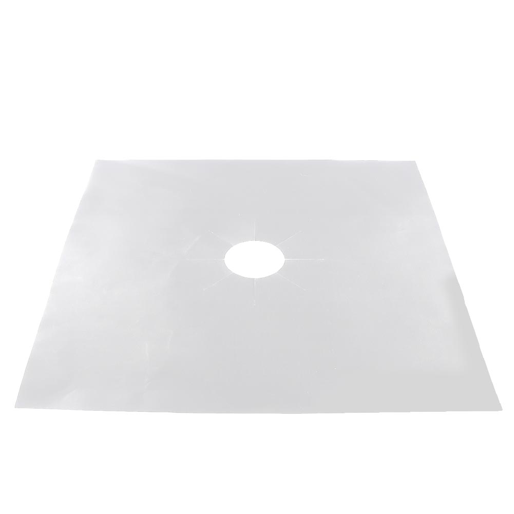 6-teiliges Wiederverwendbares Fiberglas-gasherd-schutzmatten-set, Küchenhelfer (silber)