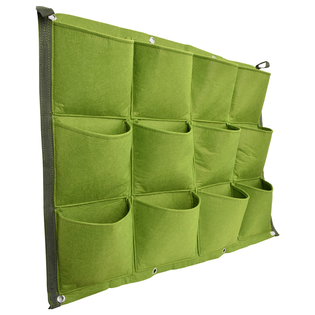 Vertikale Begrünung Mit 12 Taschen – Hängende Wandtaschen Für Den Außenbereich
