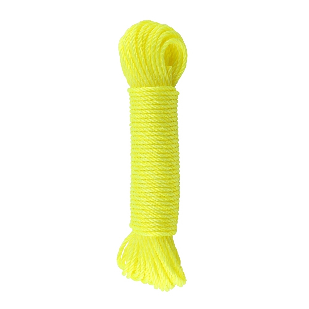 20 M Lange Wäscheleine Aus Nylon, Gartenleine, Campingleine, Für Den Außenbereich (gelb)