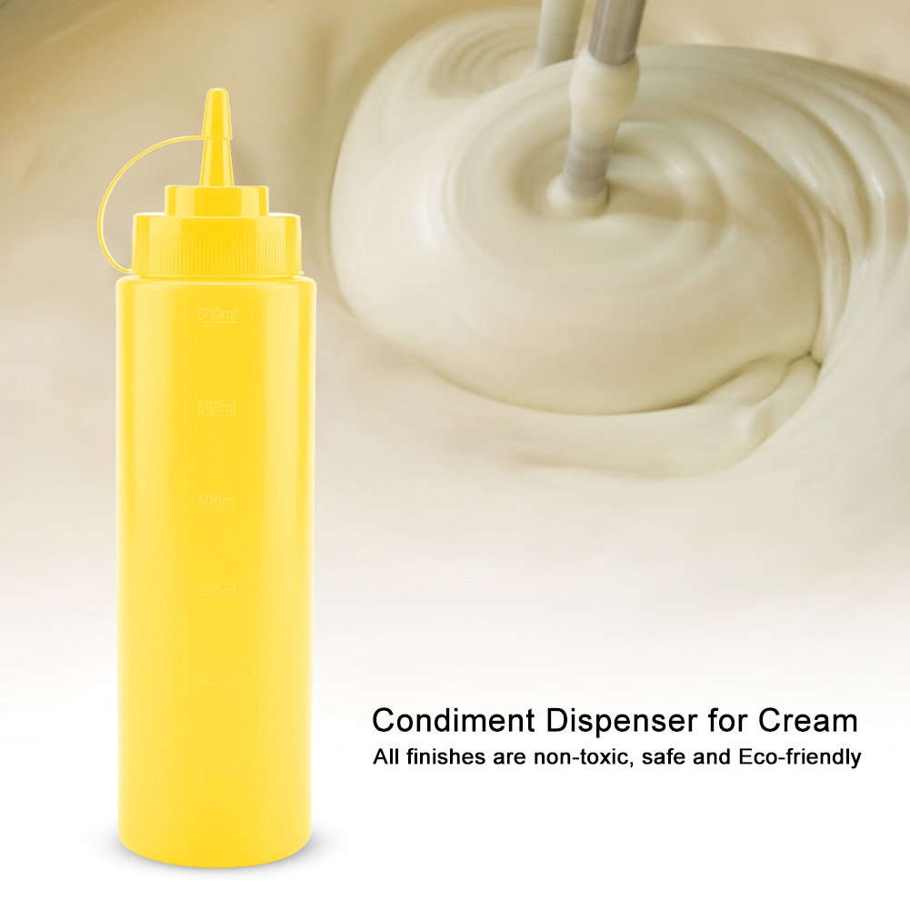 720 Ml 10 Stück / Set Kunststoff-dosierbehälter Für Soßen, Öl, Sahne, Essig (gelb)