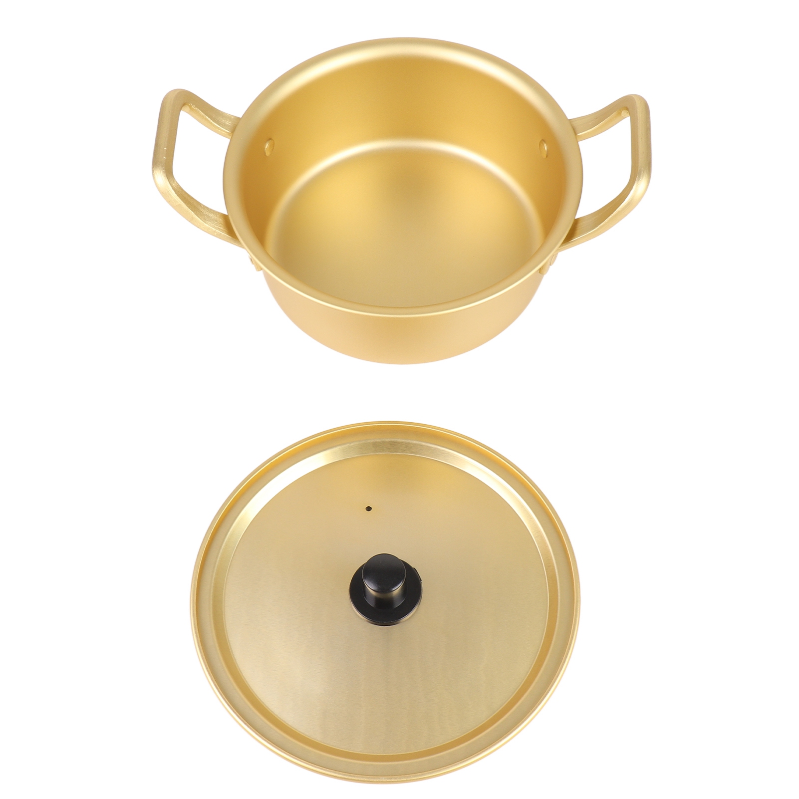 Koreanische Ramen-nudelsauce, Koreanischer Gelber Aluminium-suppentopf, Instant-nudelsauce (16 Cm)