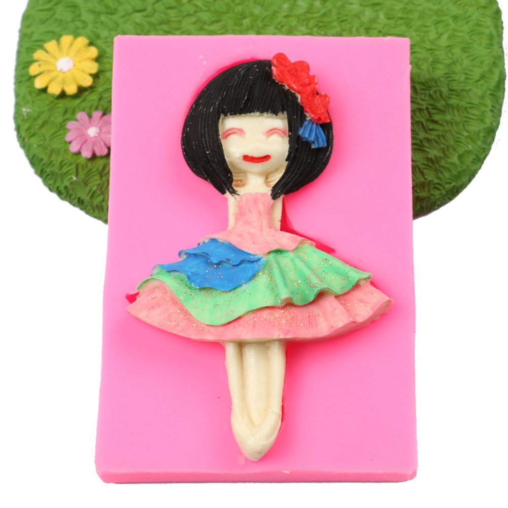 Silikon-kuchenform Mit Ballerina-muster, Pudding- Und Dessertform, Backform, Seifenherstellungswerkzeug
