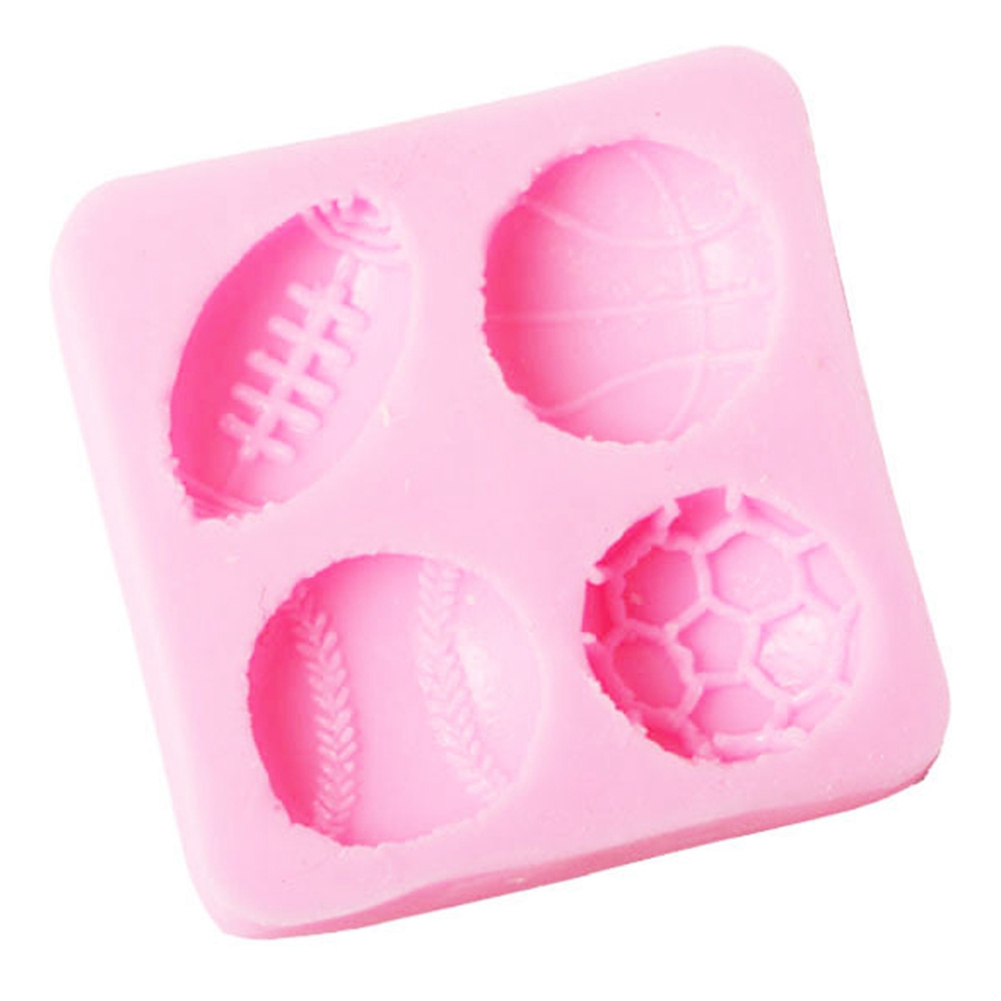 Silikon-kuchenform Mit Fußball- Und Baseballmotiven, Schokoladenbackform, Diy-formenherstellungswerkzeug