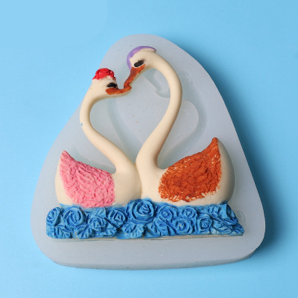 Silikon-kuchenform Mit Niedlichem Schwanenpaar-muster, Ideal Zum Backen Von Desserts Und Pralinen, Diy-formenherstellung