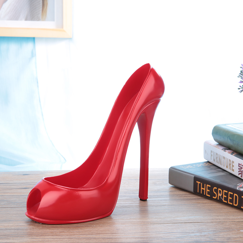 Einzigartiger Weinflaschenhalter In Form Eines High Heels, Aufbewahrungsregal, Weinregal, Wohnaccessoire (rot)