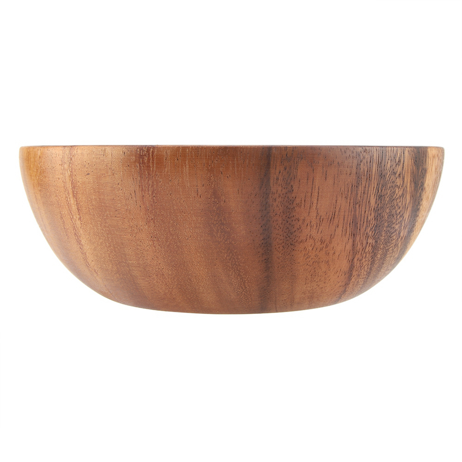Schale Aus Massivem Akazienholz Für Salat, Suppe, Reis, Handgefertigte Holzschale, Küchenutensil (20 X 7 Cm)