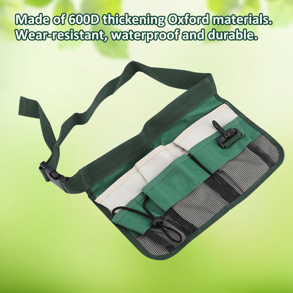 Werkzeugtasche Für Elektriker Mit Mehreren Fächern, Vielseitiger Gürteltasche Mit Verstärktem Gürtel (grün)