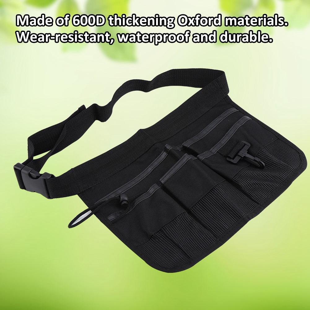 Werkzeugtasche Für Elektriker Mit Mehreren Fächern, Vielseitiger Gürteltasche Mit Verstärktem Gürtel (schwarz)