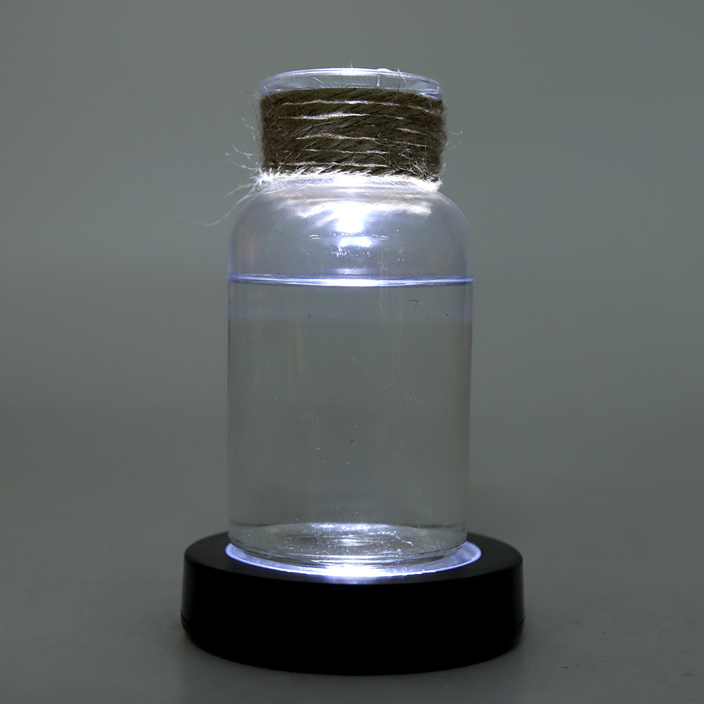 Weinflaschenhalter Mit Wechselnder Led-beleuchtung, Schwarzes Gehäuse, Weißes Licht (batterien Nicht Enthalten)