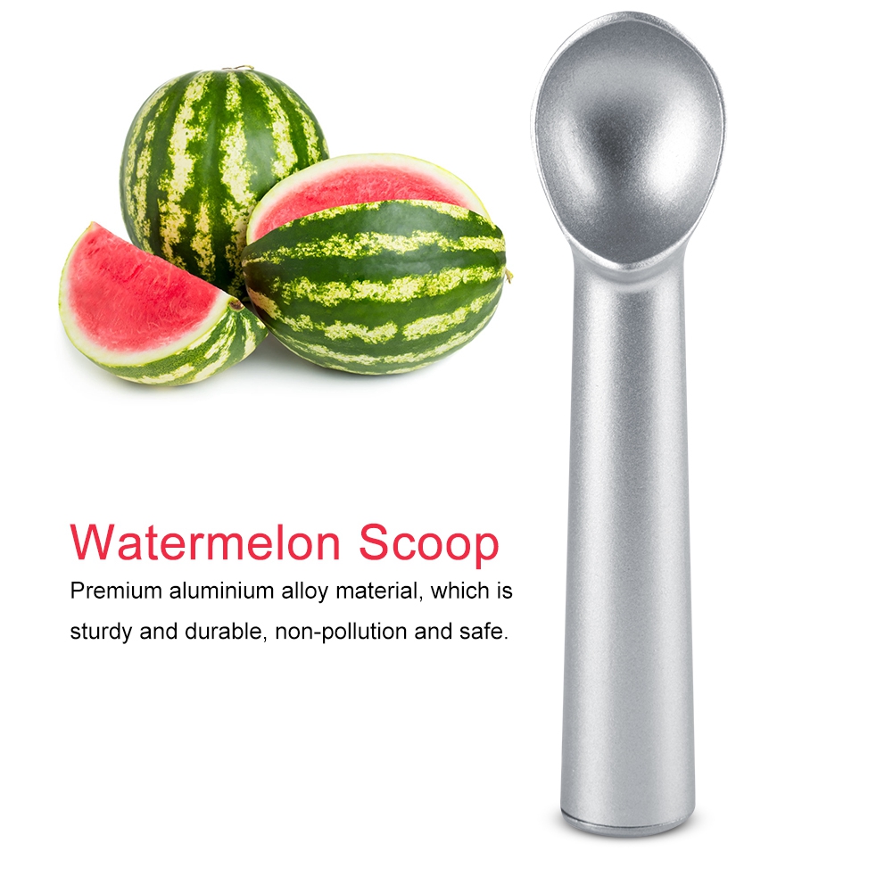 Eiskugelportionierer Aus Aluminiumlegierung, Antihaftbeschichtet, Für Wassermelonen Und Fruchtkugeln (silber)
