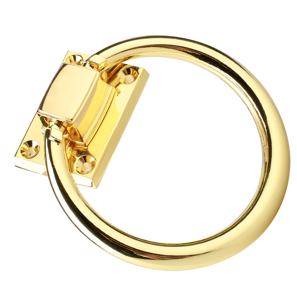 Türklopfer Mit Ring, Wasserdicht, Aus Massivem Metall, Tropfenförmiger Ringgriff Für Schränke, Stühle Und Möbel, Goldfarben