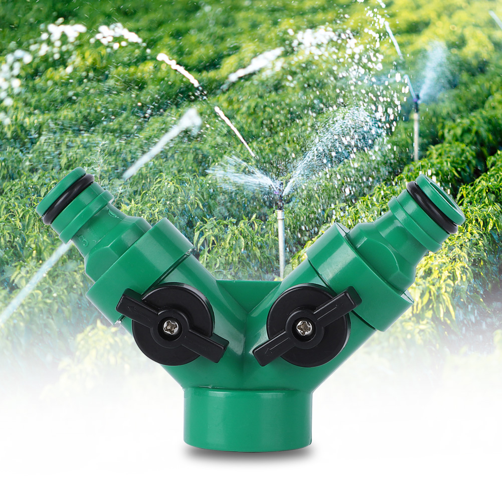 Zweiwege-rohrverteiler, Schlauchverteiler, Gartenhahnadapter Mit Ventil