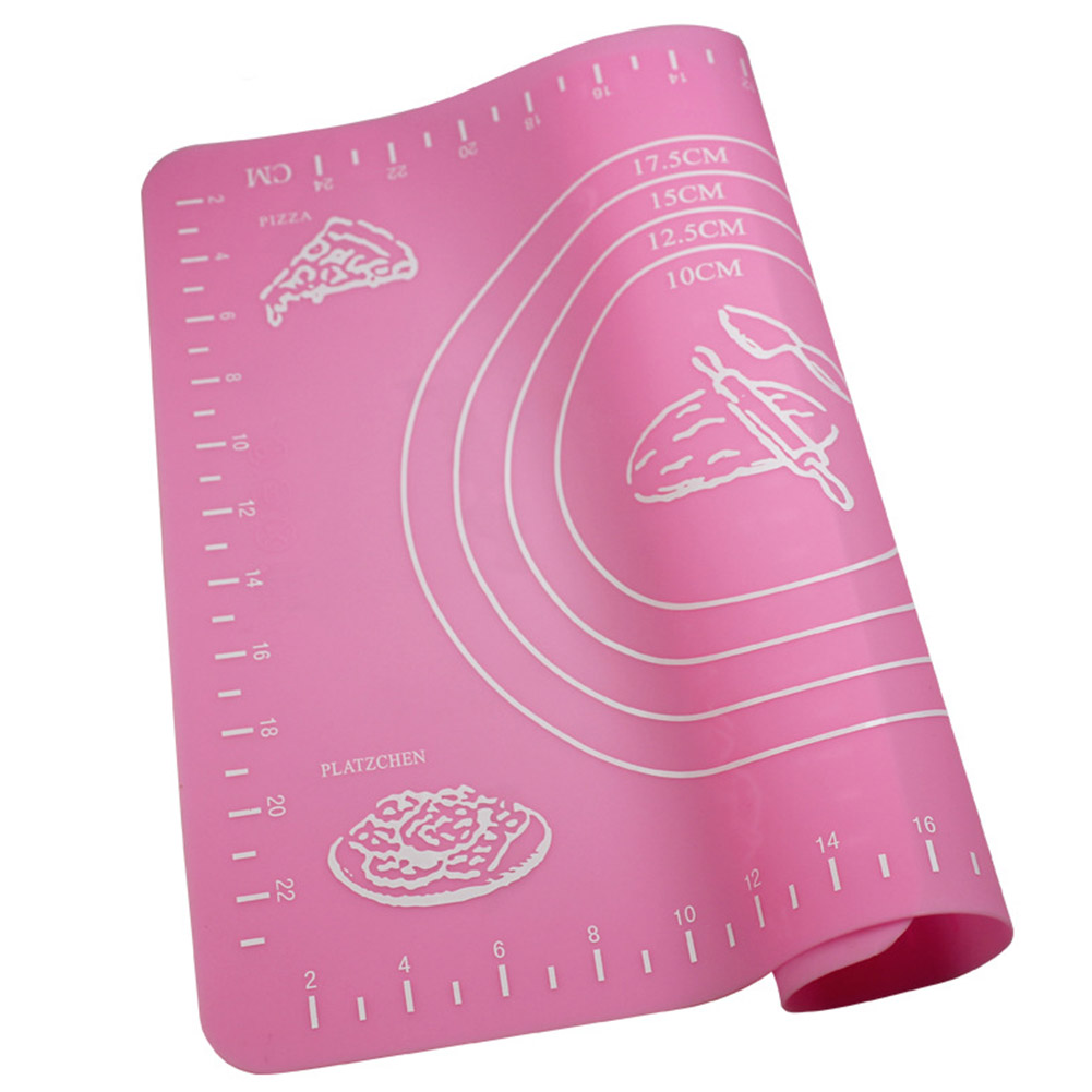 Silikon-backmatte, Antihaftbeschichtung, Teigausrollmatte (rosa, 26 X 29 Cm)