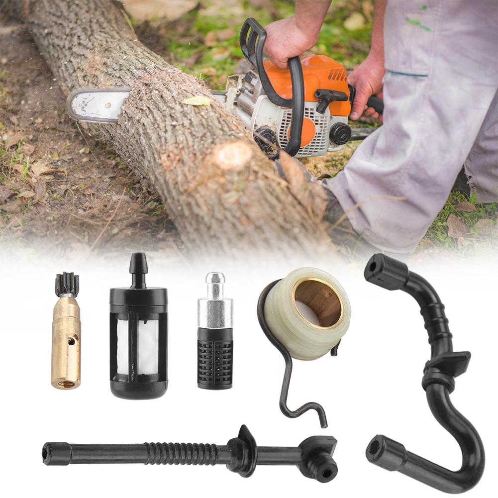 Ölpumpe, Schneckengetriebe, Kraftstoffschlauch Und Filtersatz Für Stihl Ms180 Ms170 018 017 Kettensägen