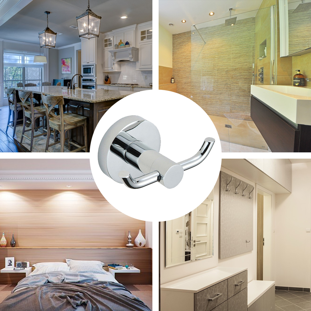 Einzel- Und Doppelhaken Für Mäntel, Handtücher Und Kleidung, Robuster Wandhaken Aus Edelstahl Für Badezimmer, Küche Und Schlafzimmer