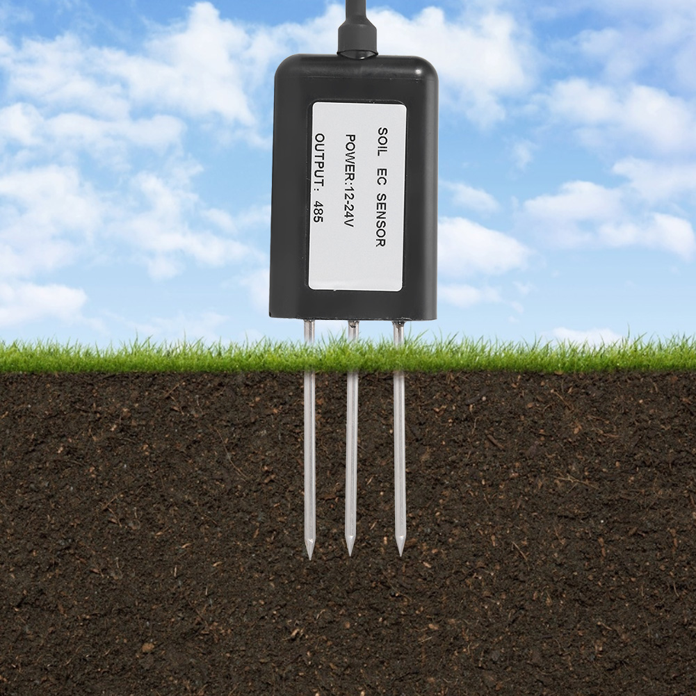 Wasserdichter Boden-salzgehalts- Und Leitfähigkeitssensor (ec), Rs485-transmitter/messanalysator, Abs, 13,8 X 1,5 Cm, Ip68, 12–24 V, Mit Bedienungsanleitung