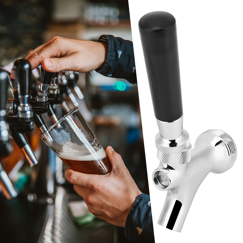Bierzapfanlage Aus Messing Mit Bürste Und Staubschutzkappe, Brauzubehör-set: 1 Zapfhahn, 1 Griff, 1 Bürste, 1 Staubschutzkappe