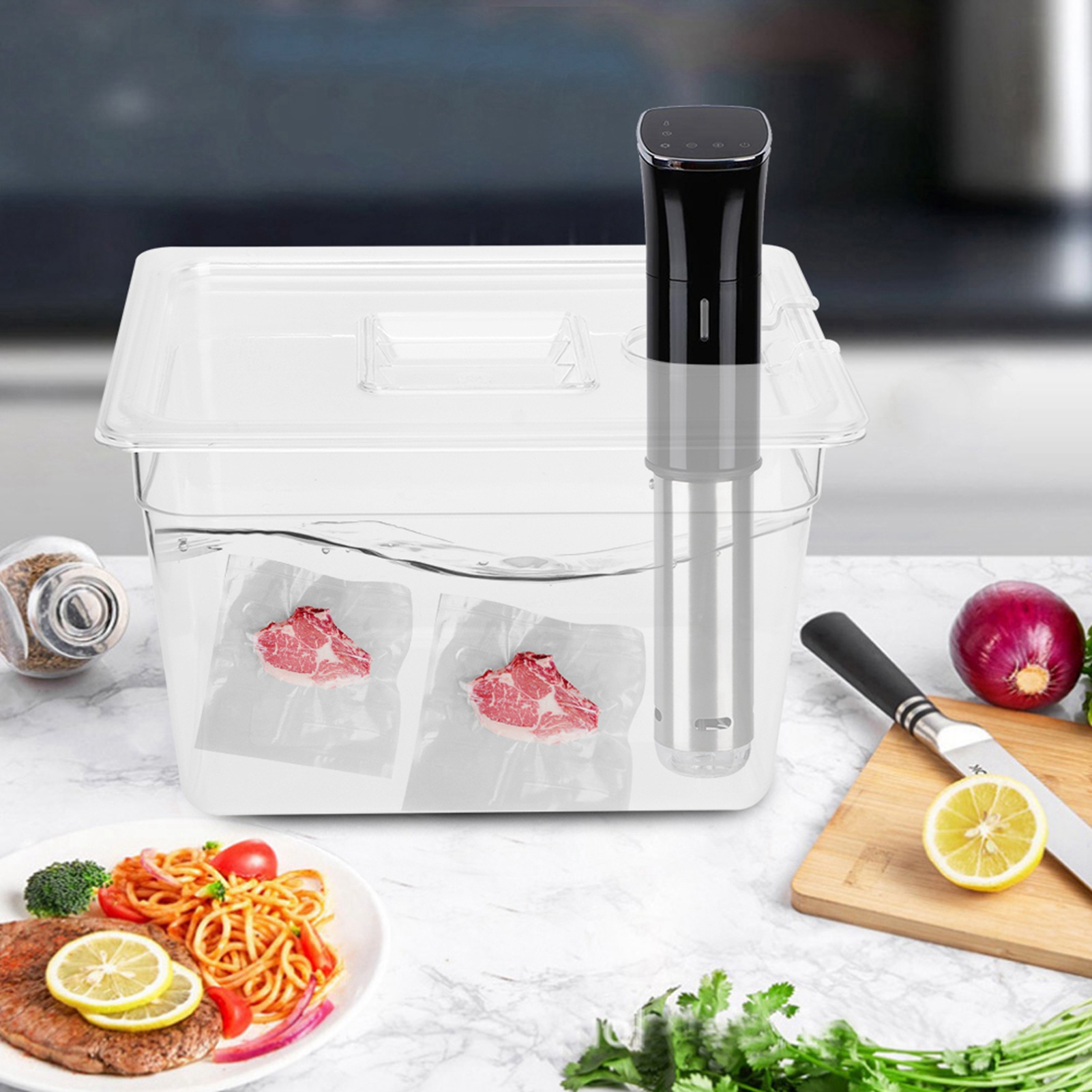 Zusammenfaltbarer 11,71-liter-vakuum-kochbehälter Mit Deckel Für Präzisionszirkulationsgeräte, Lebensmittelechtes Pc-material