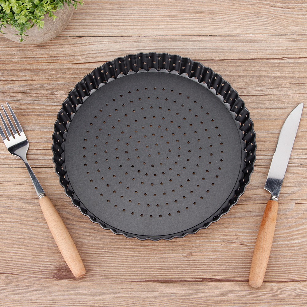 20 Cm Dicke, Antihaftbeschichtete Pizzapfanne Aus Kohlenstoffstahl Für Die Küche, Abnehmbarer Rahmen, Platte