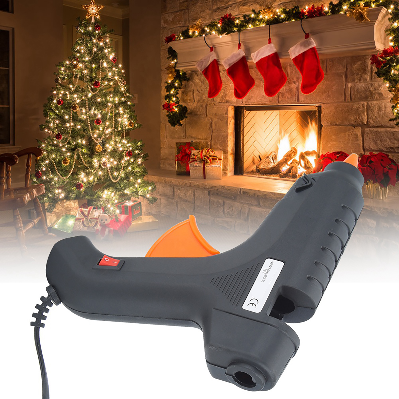 Elektrische Heißklebepistole, 12 V, 40 W, Für Bastelarbeiten, Heimwerkerreparaturen, Heizen, Dekorieren, Garten, Weihnachtsbäume, 1 Stück