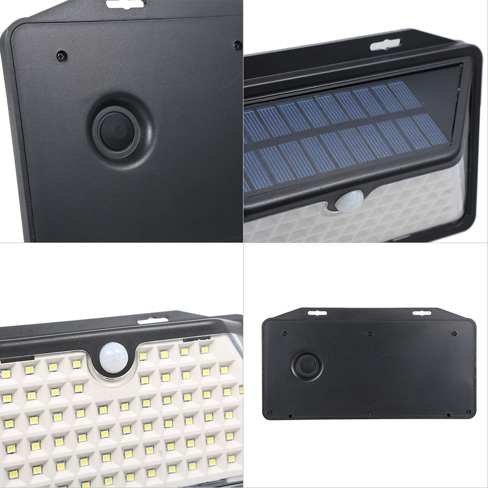 102 Led-solar-außenleuchte Mit Bewegungsmelder, Ip65 Wasserdichte Gartenbeleuchtung