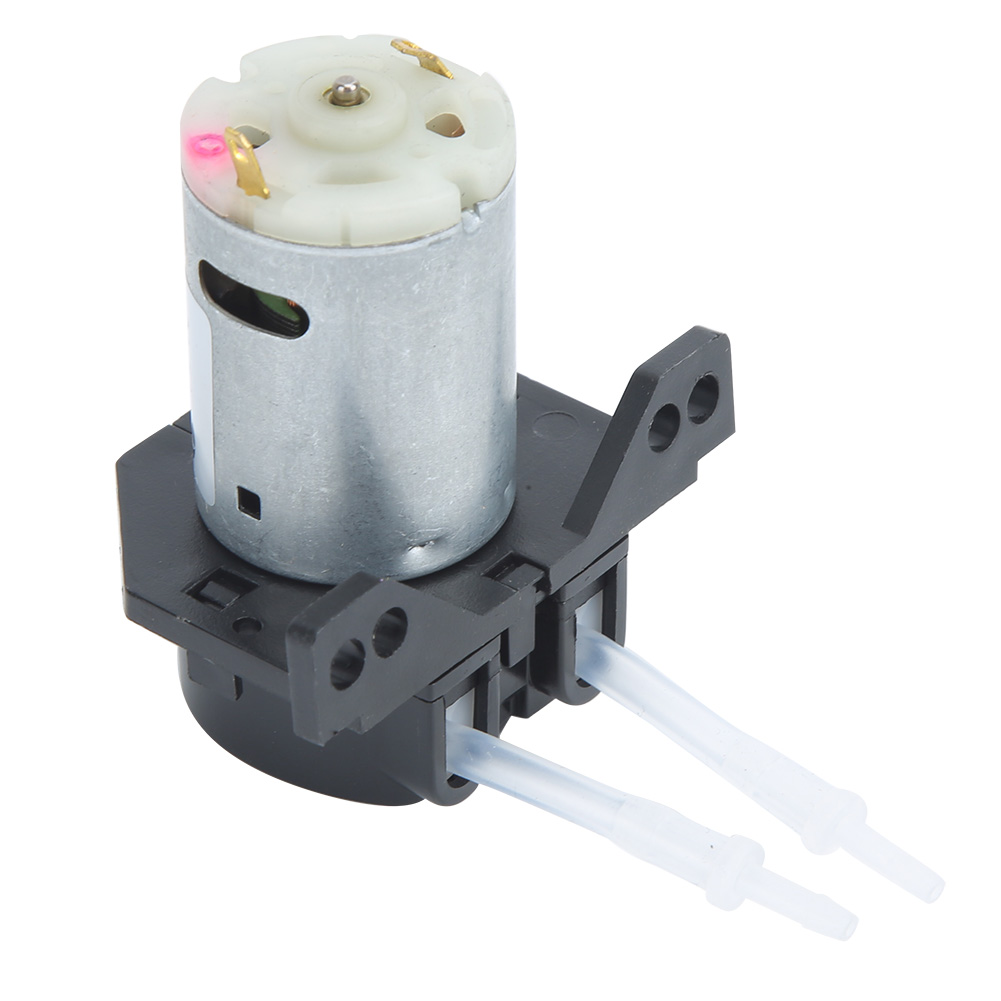12-v-gleichstrom-mini-peristaltik-dosierpumpe Mit Rechtwinkligem Abtrieb, Multifunktionale Flüssigkeitspumpe Für Technische Kunststoffschläuche, Schwarz, 27,6 X 37,9 Mm, 31,7 X 20,1 Mm, 2 X 4 Mm, 86 G
