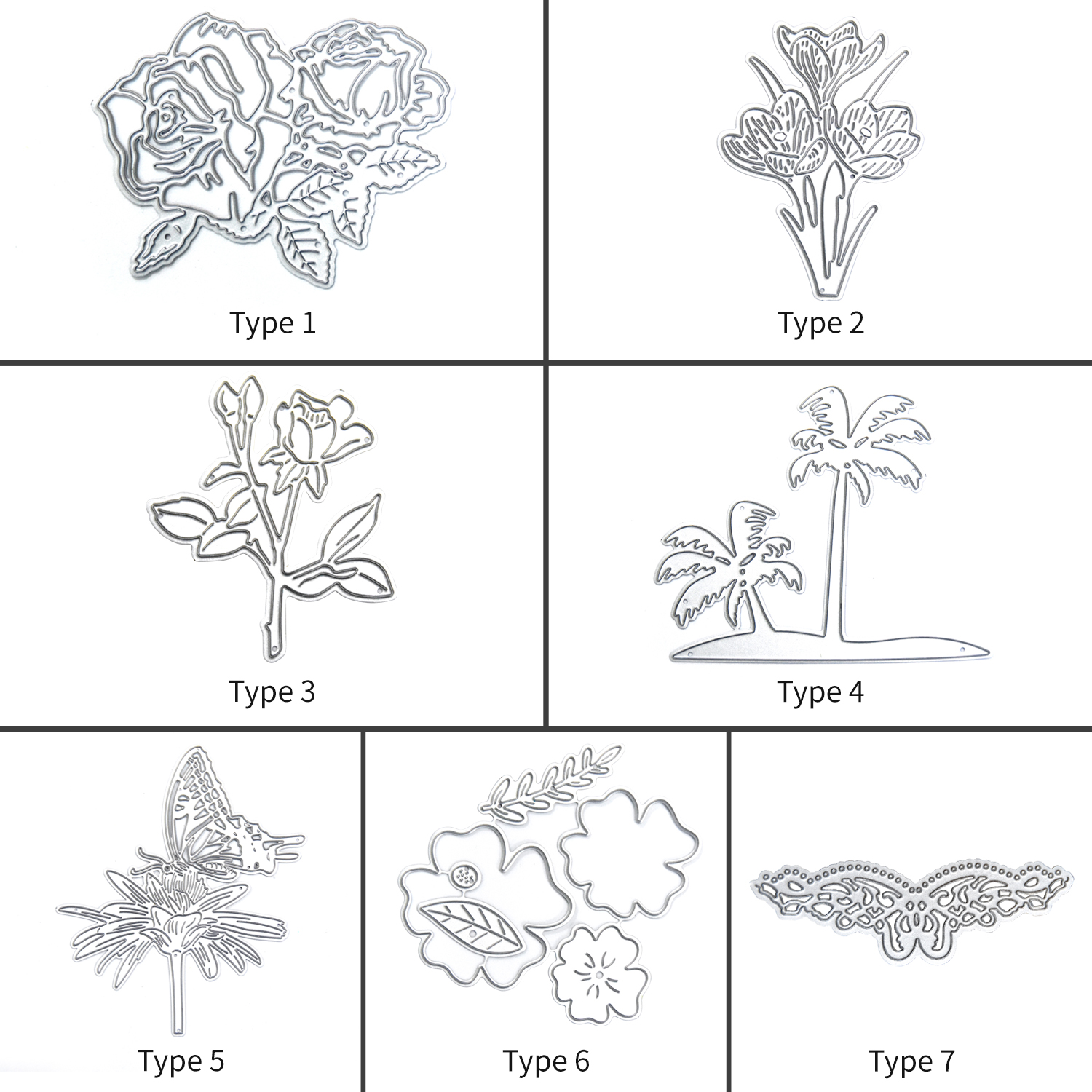 Weihnachtliche Stanzformen Aus Metall Für Bäume, Blumen Und Schmetterlinge, Perfekt Für Kinderbastelarbeiten, Scrapbooking, Kartenherstellung, Prägen, Papierbasteln, Partydekorationen Und Geschenke.