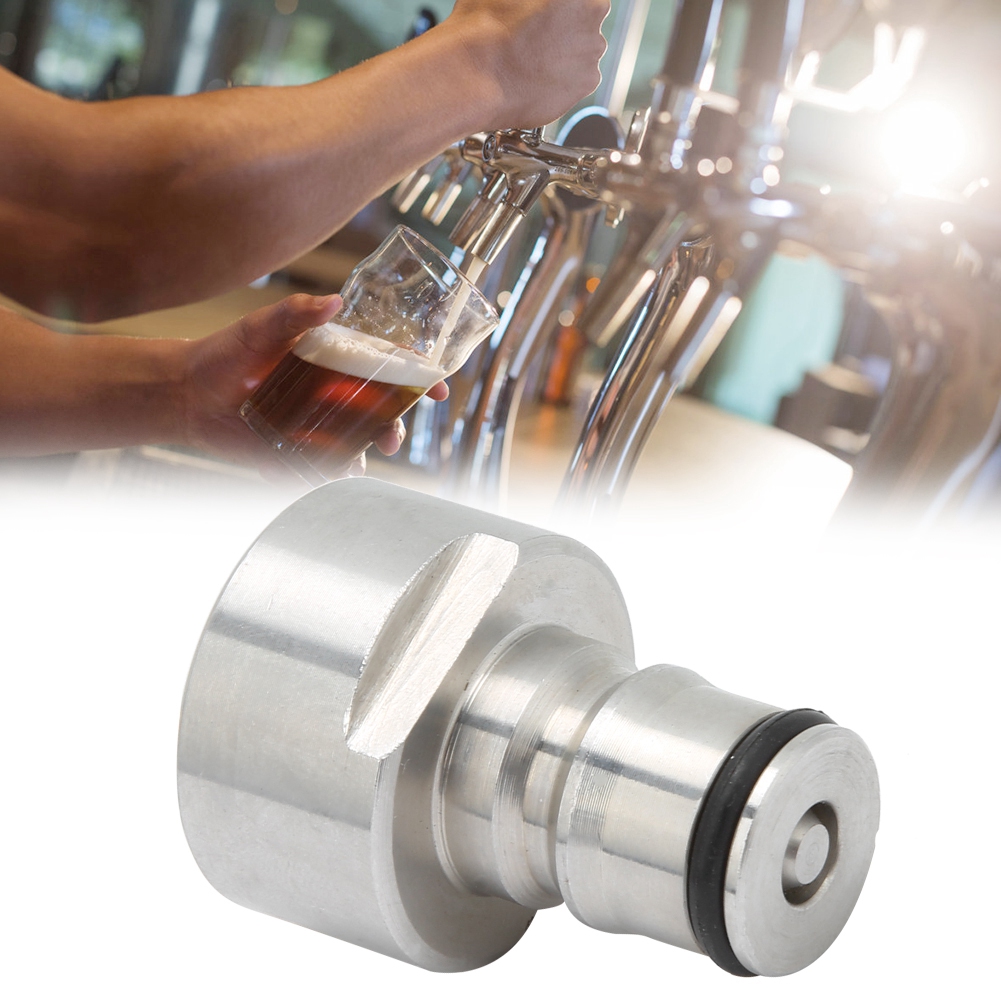 Set Mit 2 Edelstahl-fassadaptern Mit Schnellkupplungs-kugelverschluss Für Heimbrauen, G5/8-zoll-gewinde