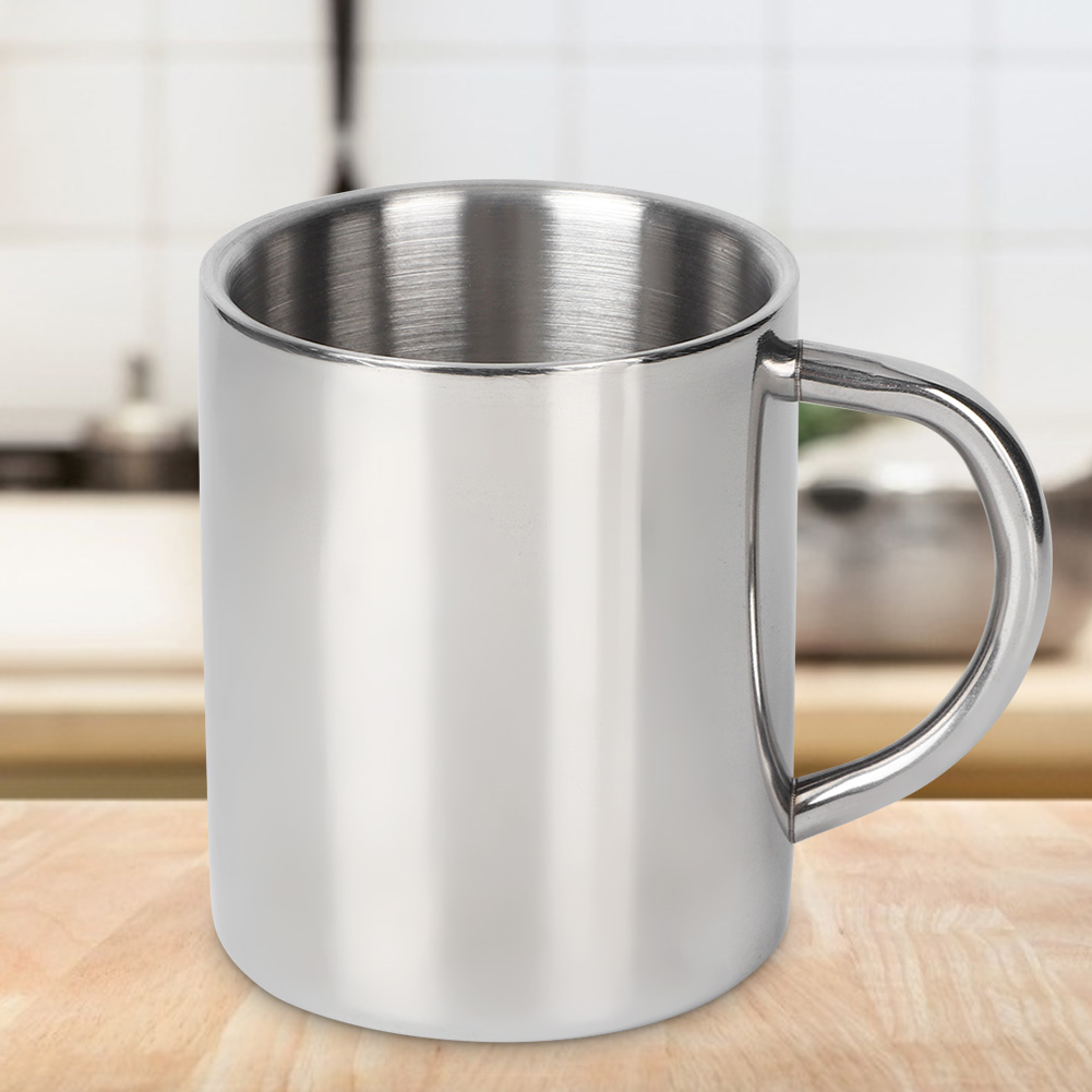 Doppelwandiger Edelstahlbecher, 300 Ml Reisebecher Für Kaffee, Tee Und Milch, 7,5 X 9 Cm, 166 G, 1 Stück