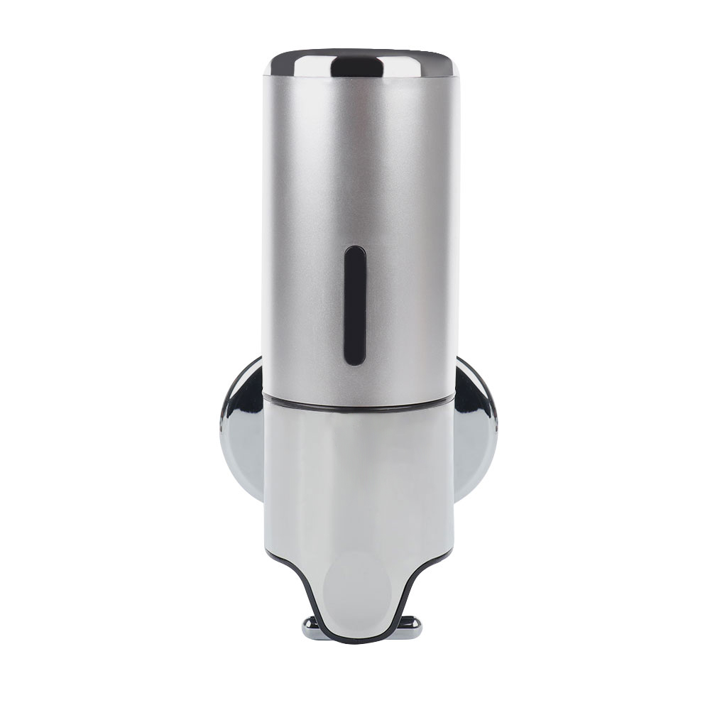 Wandmontierter Flüssigseifenspender, Edelstahl, 500 Ml, Silber, 24 X 12 Cm, Für Bad, Hotel, Küche, Büro